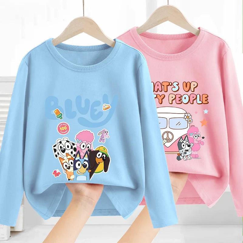 Red Bluey and Friends Long-Sleeve T-Shirt Kids