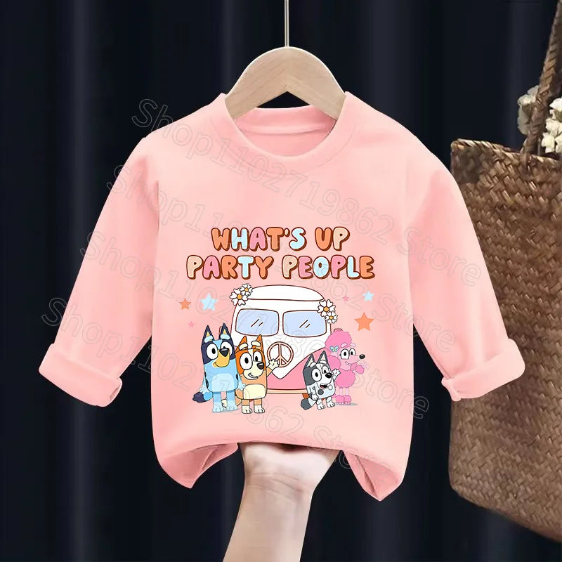 Pink Bluey "Here Come the Grannies" Long-Sleeve T-Shirt Kids