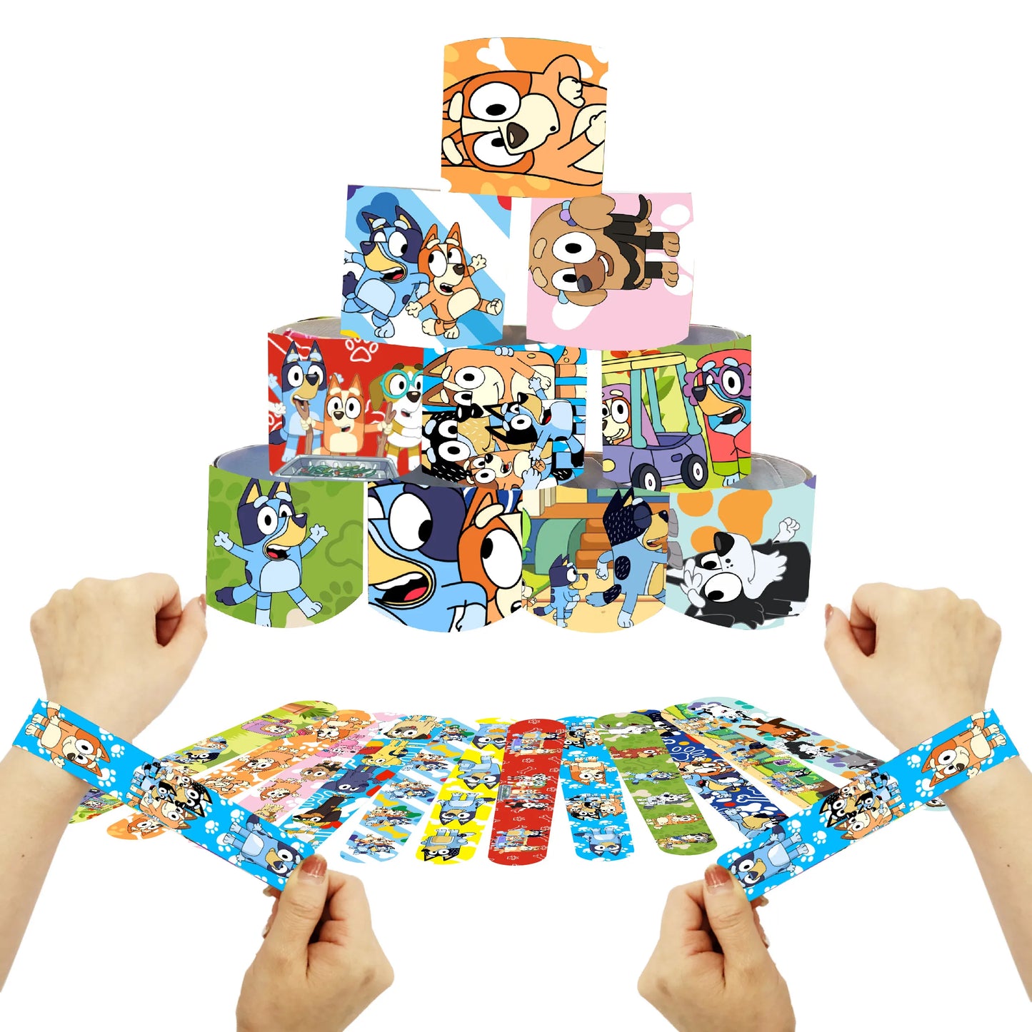 Bluey Slap Bracelets Set - 24 Pcs