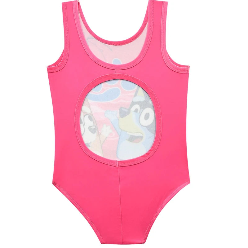 Bluey and Bingo Hot Pink Kids' Swimsuit