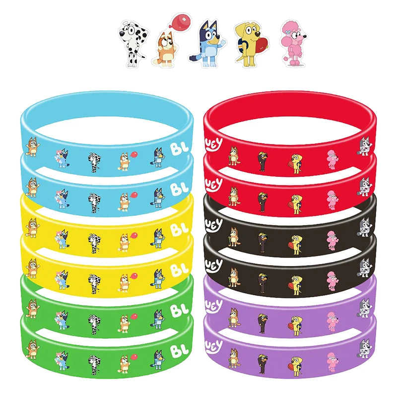 Bluey Rubber Bracelets - 12 Pieces Pack