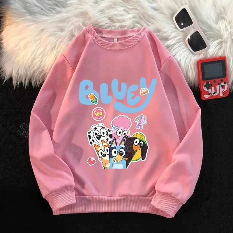 Pink Bluey and Friends Sweatshirt Kids