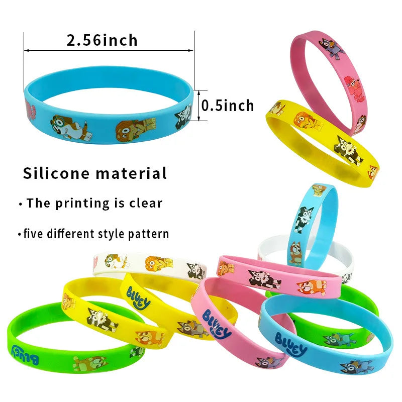 Bluey Rubber Bracelets - 12 Pieces Pack