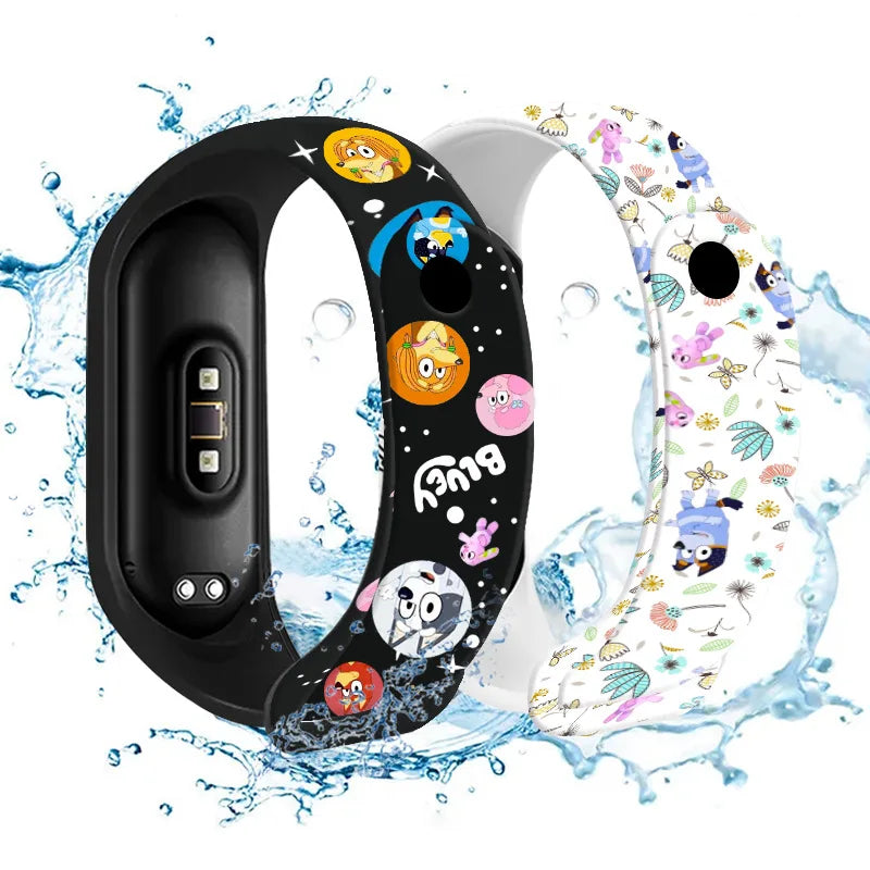 Bluey Bingo Family Printed Cartoon Electronic Watch Cool Colorful Waterproof Anime Toy Watch Wrist Strap Kids Birthday Gift