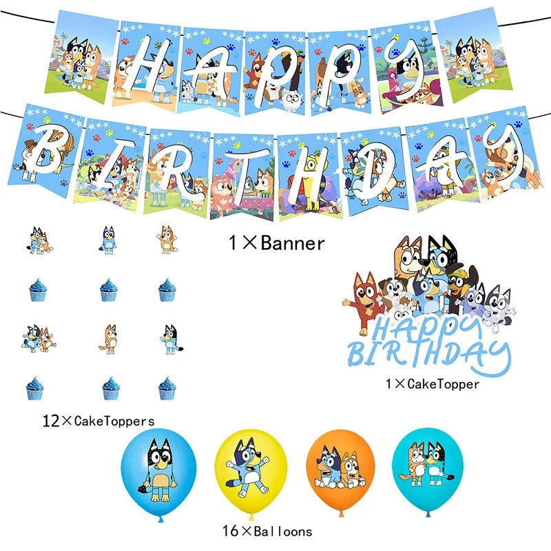 Complete Bluey Birthday Party Set