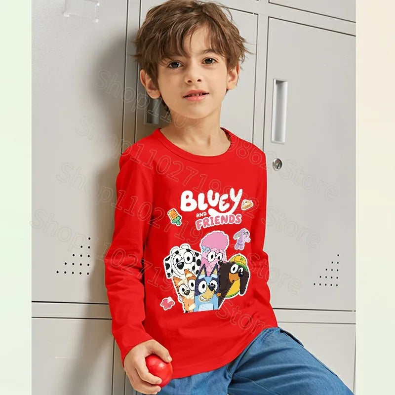 Yellow Bluey "Blueyversary" Long-Sleeve T-Shirt for Kids