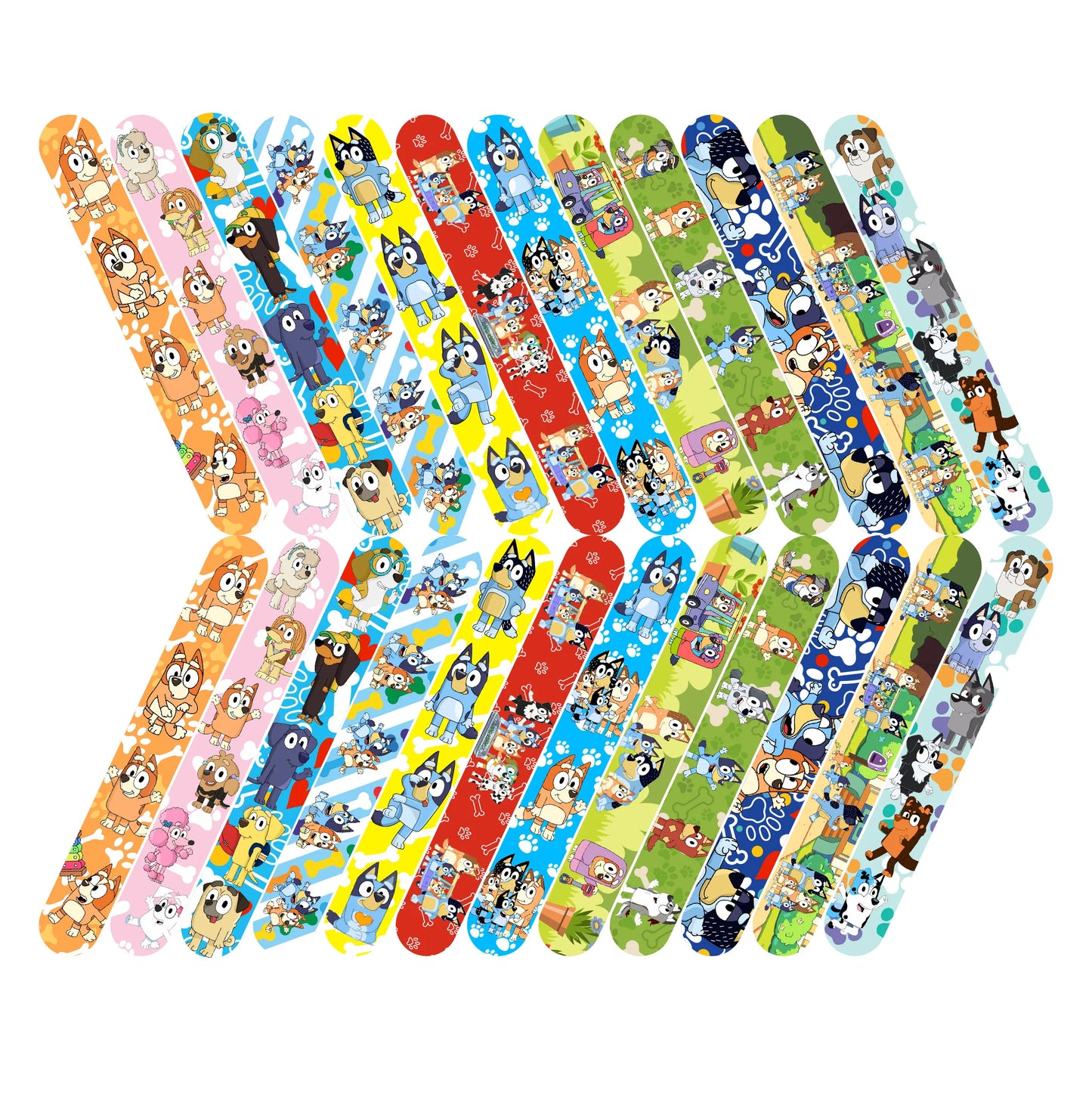 Bluey Slap Bracelets Set - 24 Pcs